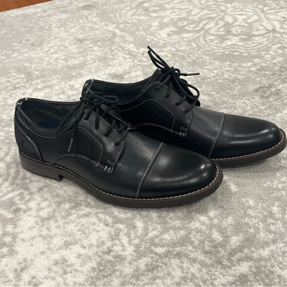 Men's Penguin By Munsingwear Leather Oxford Derby Dress Shoes US 8.5 Blue